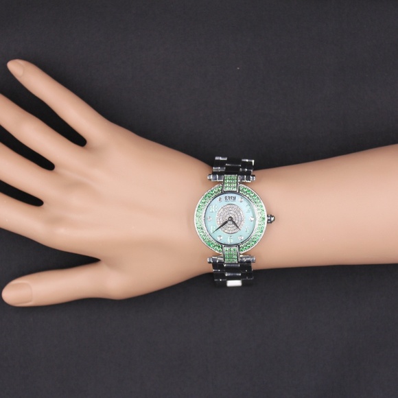 Tsavorite Diamond 3.21 Tcw. Unisex Luxury Watch